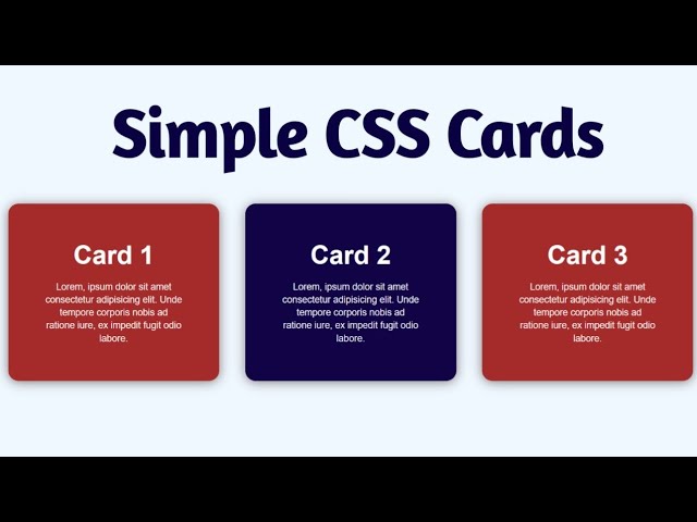 Simple CSS Cards Design Using HTML & CSS | Hindi Tutorial Step By Step