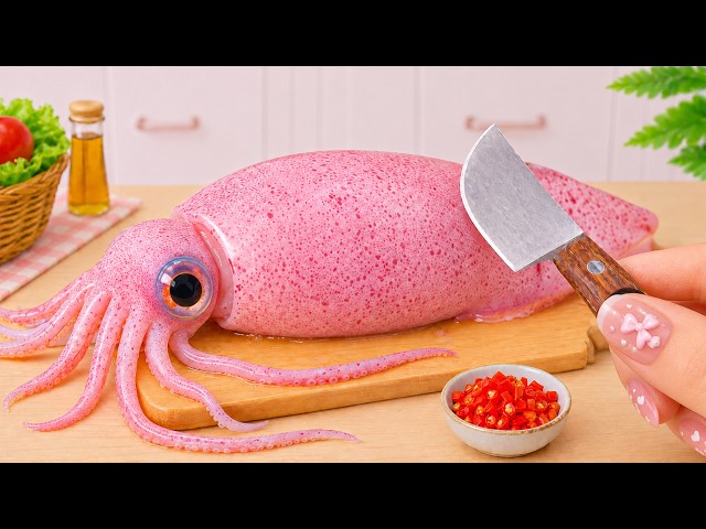 Easy Cooking Seafood Tutorial 🦑 How to Make Stuffed Calamari with Black Ramen by Clover