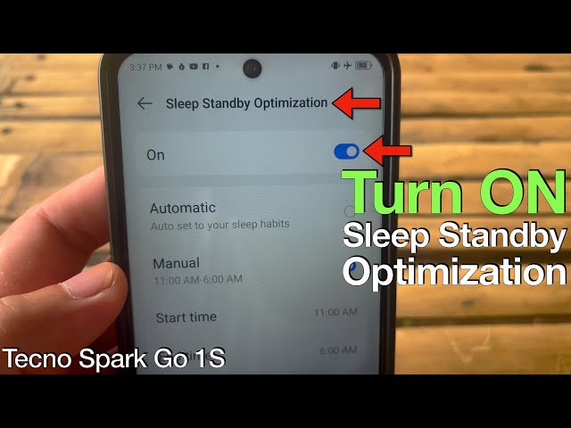 How to Turn ON Sleep Standby Optimization on Tecno Spark GO 1S