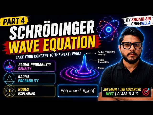 Schrödinger Wave Equation Part 4 | Radial Probability Density, Radial Probability & Nodes Explained