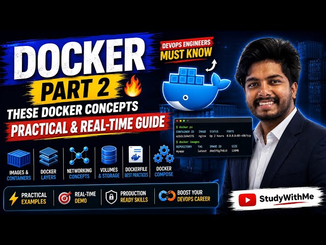 Docker Part 2 🔥 | DevOps Engineers MUST Know These Docker Concepts | Practical & Real-Time Guide|SWM
