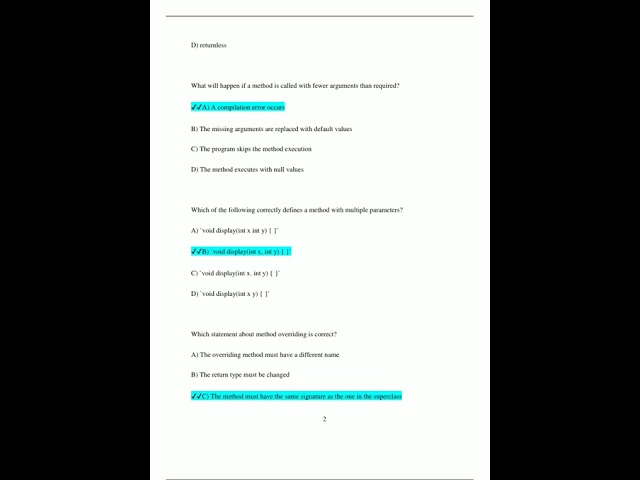 Java  Chapter 5 Quiz Latest Version Graded A920