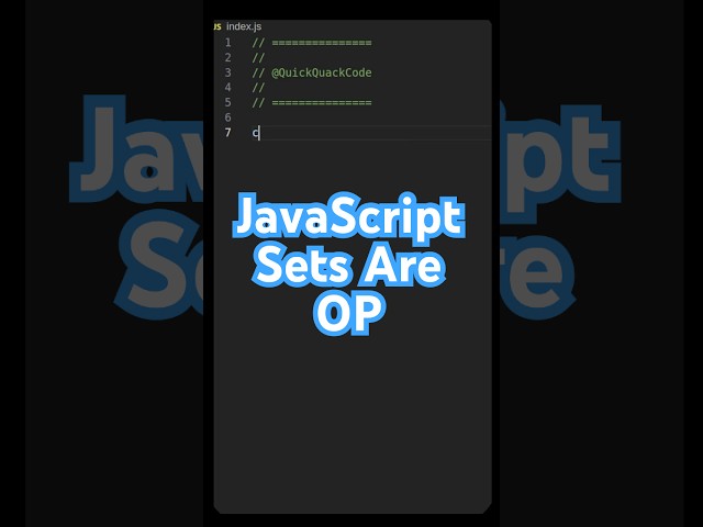 JavaScript Sets are OP!! #javascript #programming #coding #shorts #studywithme
