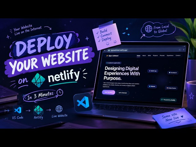 How to Deploy Your Website for FREE with Netlify | VS Code to Live Website