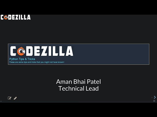 Python Tips & Tricks || by Aman Bhai Patel  || Team Codezilla || Mozilla Community