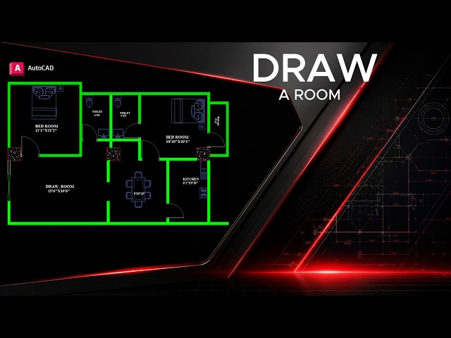 How to Draw a Simple Room in AutoCAD | Beginner Practice Project #1 (Step by Step)