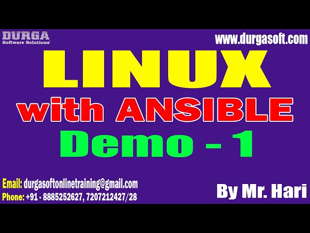 LINUX with ANSIBLE tutorials || Demo - 1 || by Mr. Hari on 22-12-2025 @10PM (IST)