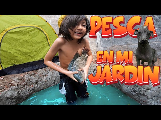 Día de PESCA y CAMPAMENTO en mi PATIO / Así PESCA un Verdadero EXPLORADOR