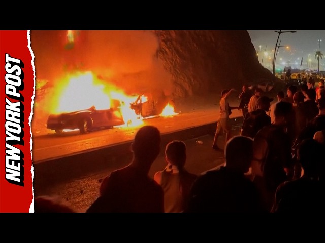 Chaos Ensues as Moroccan Migrants Set Cars Ablaze at the Border of Ceuta