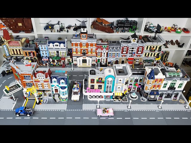 LEGO Modular Buildings in Small City Layout
