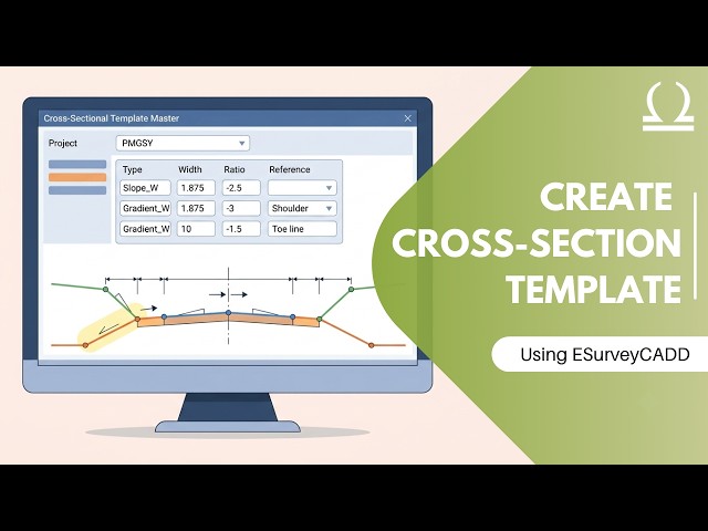 How to Create a Cross-Section Template in ESurvey CAD