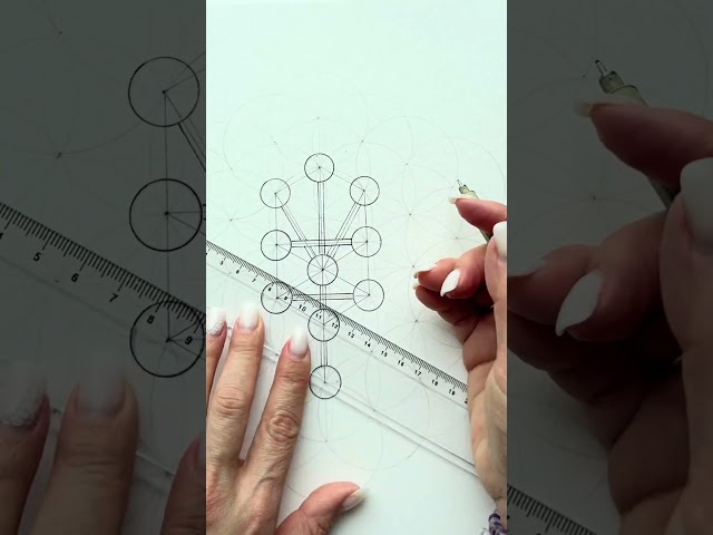 How to Draw a Tree of life Kabbalah | Sacred Geometry