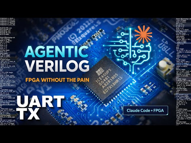 UART Transmitter in 10 Minutes - Serial Hello World | Agentic Verilog #7