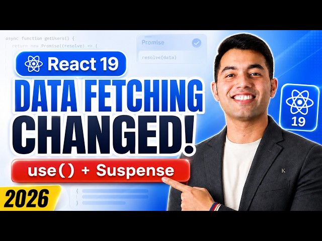 React 19 Changed Data Fetching 😳 No More useEffect? | use() + Suspense