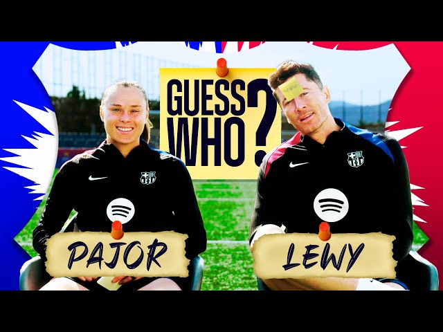 LEWANDOWSKI & EWA PAJOR play... GUESS WHO?? | FC Barcelona 👀🔵🔴