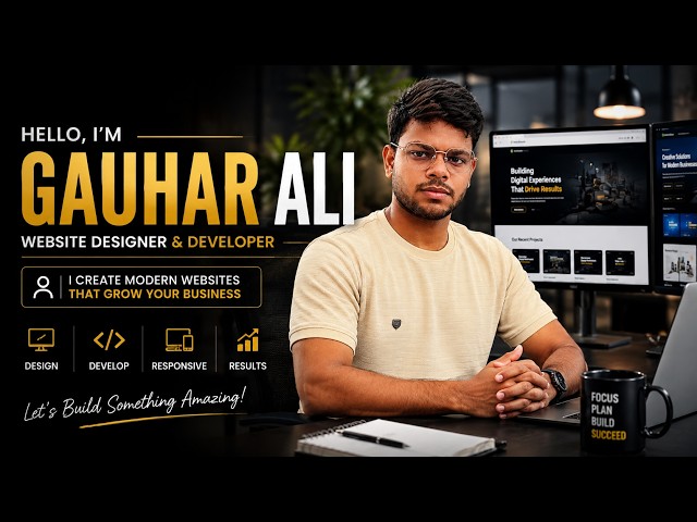 My First YouTube Video | Meet Gauhar Ali | Web Designer & WordPress Developer 🚀
