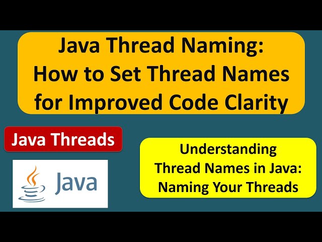 Java Thread Naming Techniques: Making Your Threads Easily Identifiable | Java Threads