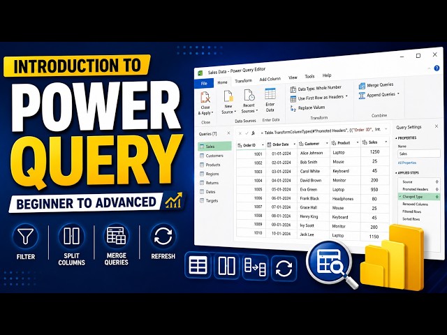 Introduction to Power Query in Power BI | Beginner to Advanced | Complete Tutorial