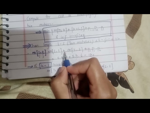 Dynamic programming matrix chain 