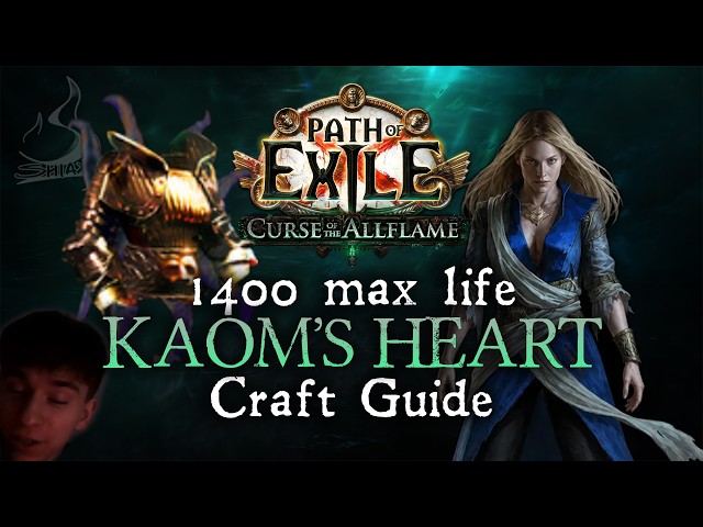 How to craft 1400 life Kaom's Heart with Elder influence | Path of Exile 3.29