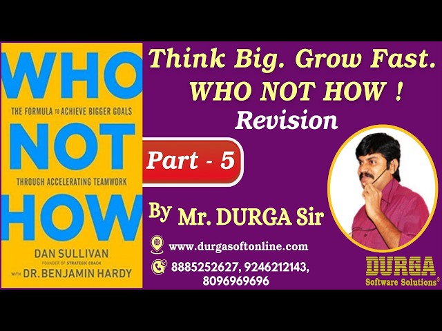 Think Big. Grow Fast. WHO NOT HOW ! Revision tutorials || by Mr. DURGA Sir On 08-02-2026 @7AM (IST)