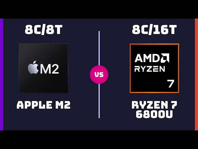 Apple M2 vs AMD Ryzen 7 6800U – CPU Comparison