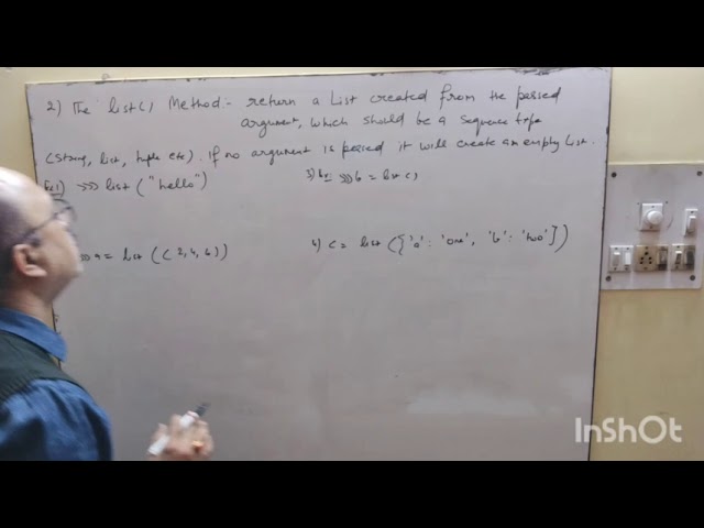Python | The List( ) function | class 11 IP