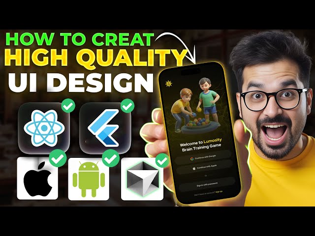 How to develop Mobile APP UI Design for React native and Flutter and implement in AI Code Editor