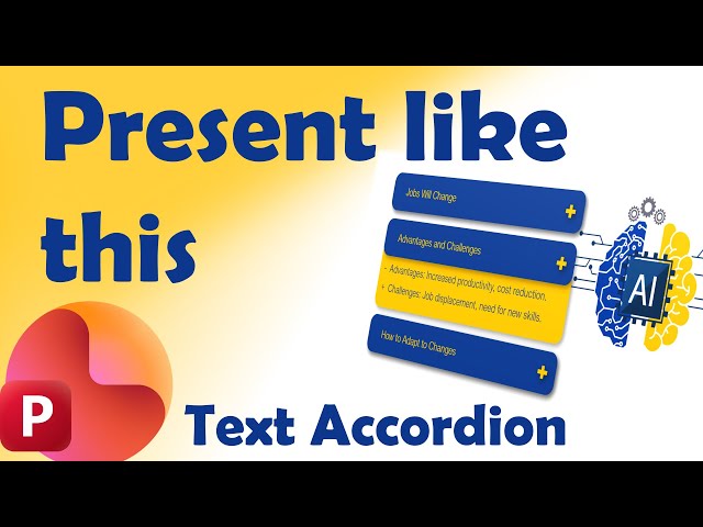 Interactive Accordion Animation in PowerPoint | Advanced Design Tips