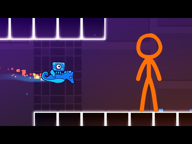 Alan Becker made a geometry dash level???