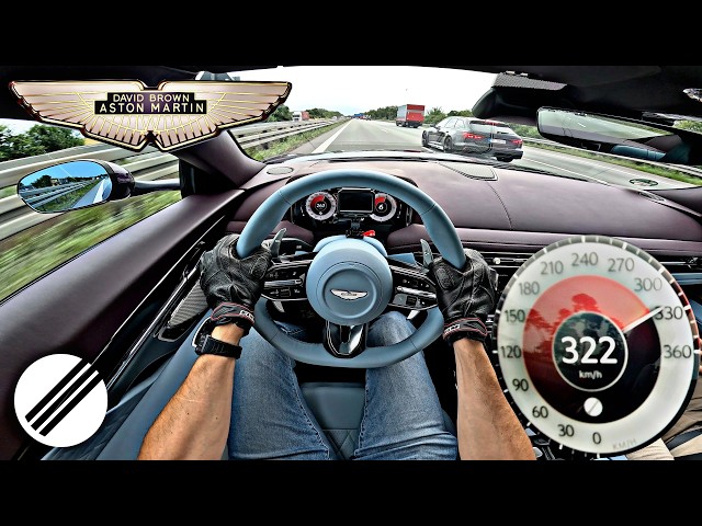 Aston Martin DB12 Top Speed Drive on German Autobahn🏎