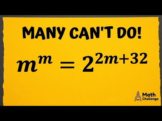 Indian | Can You Solve This?👇 | Maths Olympiad Problem! | Find m