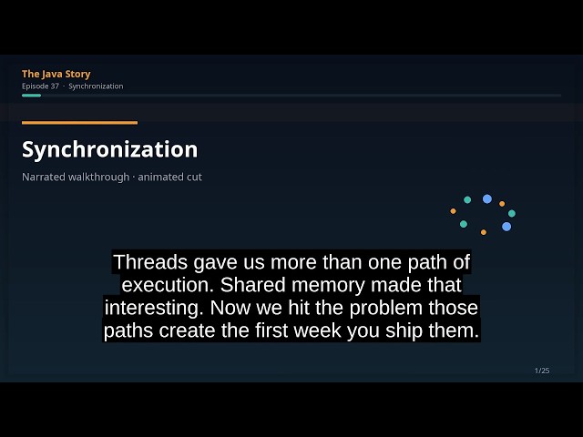 The Java Story Ep 37: Synchronization
