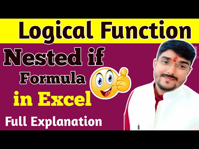 Nested if() in MS EXCEL | Full Explanation with Example| #excel