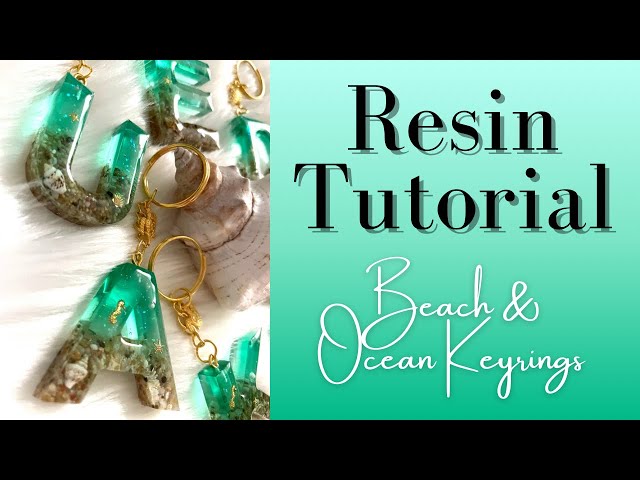 Resin Tutorial Beach & Ocean Resin Keyrings in Turquoise, Gold & Silver | Tutorial for Beginners