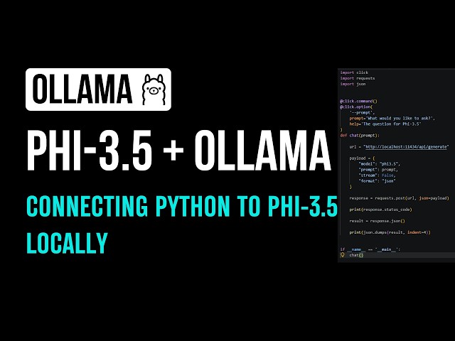 How Python Communicates with a Local LLM | Phi-3.5 + Ollama #agenticai #python