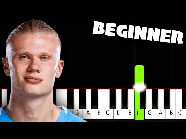 Haaland Song (Ha Ha Ha) - BEGINNER Piano Tutorial