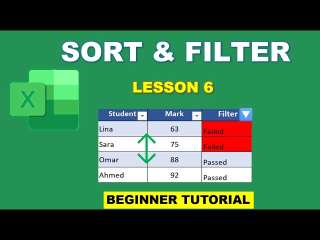 How to Sort and Filter in Excel (Step-by-Step)