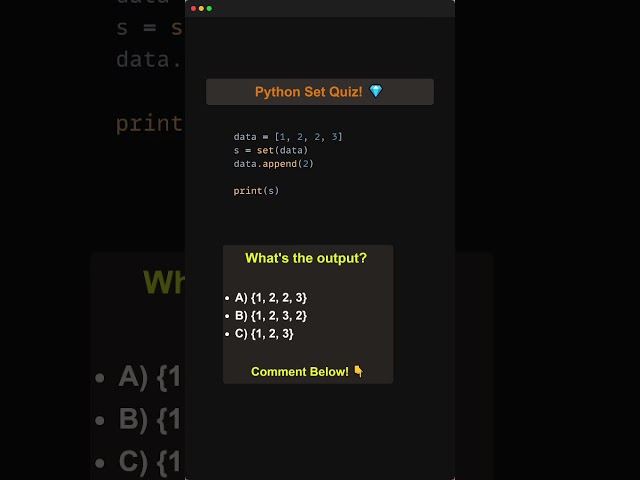 Does the Set update Automatically? #python