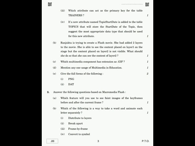 CBSE board Previous Year paper2020 |MULTIMEDIA & WEB TECHNOLOGY| CLASS-12TH PREVIOUS YEAR PAPER