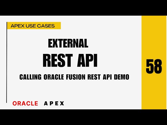 APEX 58: Call External REST API in Oracle APEX | Fusion Workers REST API | Credentials & Pagination
