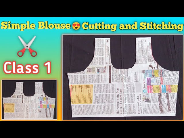 Tailoring Classes For Beginning With News Paper Cutting And Stitching |Class 1✂️