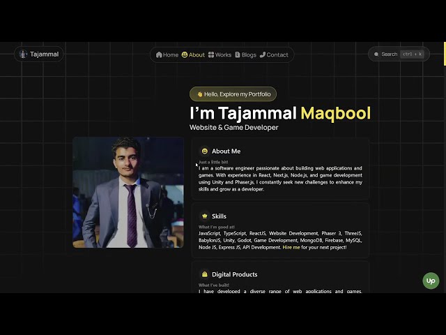 Portfolio - Redesigned tajammalmaqbool.com