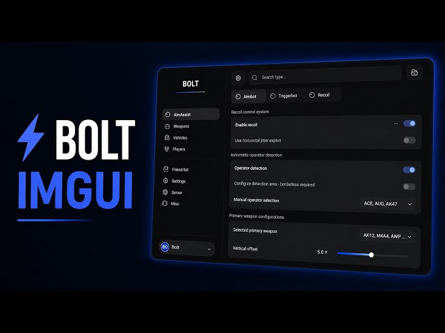 BOLT Menu (IMGUI Showcase)