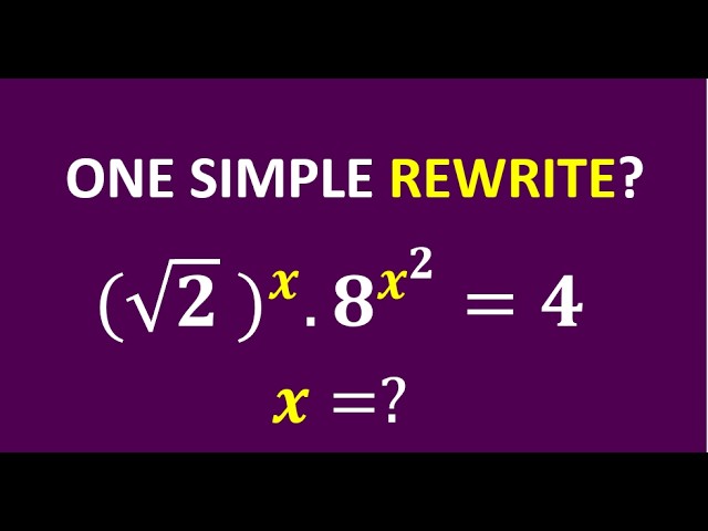 NICE Exponential Equation | This Exponential Equation Has TWO Real Answers
