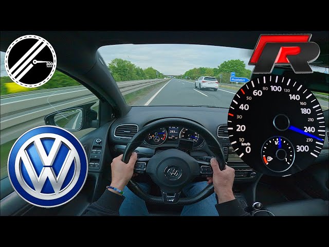 VW Golf 6 R | 271 PS | Top Speed Drive German Autobahn No Speed Limit POV