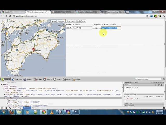 Using google maps with datas saved in DB part 1