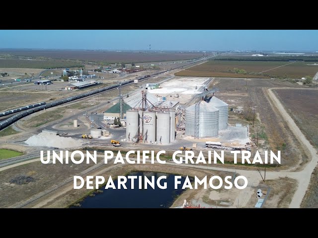 UP GRAIN TRAIN DEPARTING FAMOSO