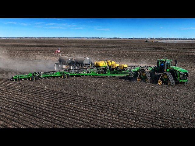 Twin John Deere 9RX 710s Pulling DB120 Planters | Massive Corn Planting