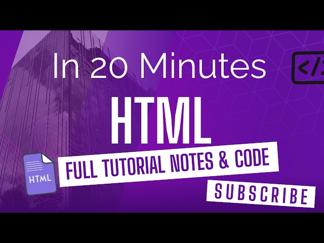 HTML Tutorial for Beginners | Complete HTML with Notes & Code